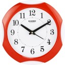 Kadio Analog 20 cm X 20 cm Wall Clock  (Red, With Glass, Standard)