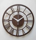 Ingo Creation Analog 30 cm X 30 cm Wall Clock  (Brown, Without Glass, Standard)