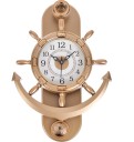 Flipkart SmartBuy Analog 39 cm X 26 cm Wall Clock  (Gold, With Glass)