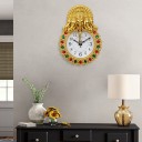 Flipkart SmartBuy Analog 30.48 cm X 30.48 cm Wall Clock  (Gold, With Glass, Standard)