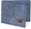 Men Evening/Party, Trendy, Travel, Formal, Ethnic, Casual Blue Artificial Leather Wallet - Regular Size  (5 Card Slots)