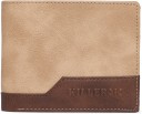 Men Casual Beige Artificial Leather Wallet  (4 Card Slots)