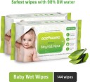 BodyGuard Premium Paraben Free Baby Wet Wipes with Aloe Vera - 144 Wipes (2 Pack, 72 each)  (144 Wipes)