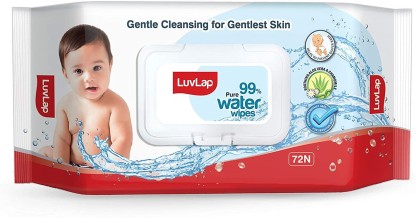 LuvLap Baby 99% Pure Water Wipes, 72 wipes/pack  (72 Wipes)