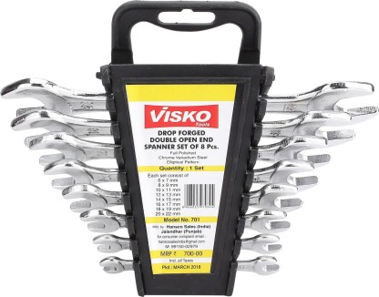 VISKO 701 Double Sided Open End Wrench Set  (Pack of 8)