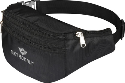 METRONAUT Waist Bag for Men Women, Stylish Chest, Belt Sport Bag WAIST BAG  (Black)