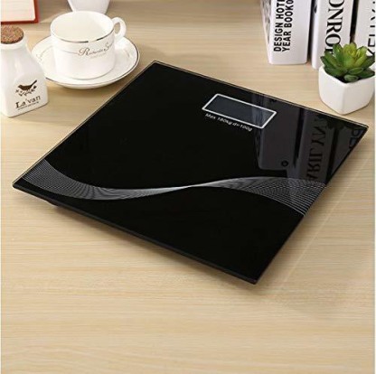 Symvi Digital Weighing Scale LCD Bathroom Weight Machine for Human Body Weight Scale Digital For Men Women And Children Weighing Scale (Black, White) Weighing Scale  (Black)