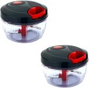 chopper combo offer 2 set manual hand held vegetable chopper (450ml) Vegetable & Fruit Chopper  (2 X hand held vegetable chhoper combo)