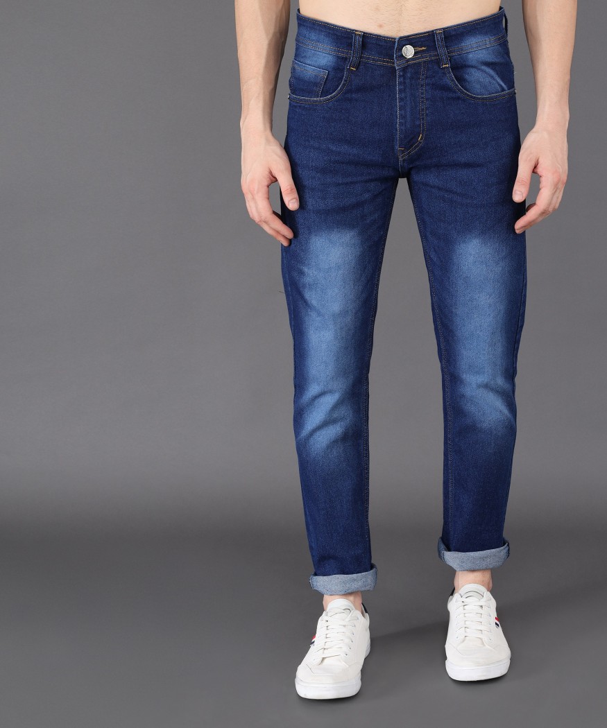 Slim Men Dark Blue Jeans