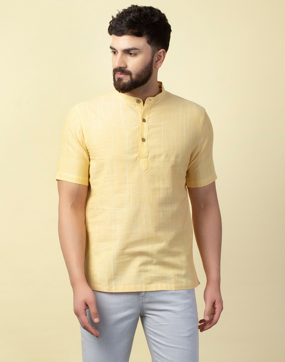 Cotton Mid Placket Shirt