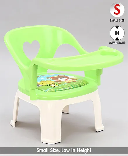 Light Weight Chair With Feeding Tray- (Colour May Vary)