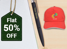 50%  discount on Promotional products