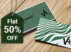 Get Flat 50%  OFF on Customized Business Cards