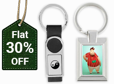 Flat 30%  Off on Customized Keychains