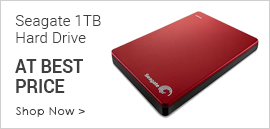 Seagate 1TB Backup Plus Slim External Hard Drive @ just ₹7450