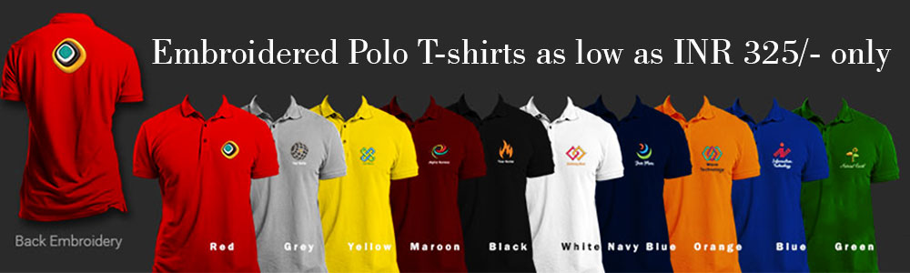40%  discount on Embroidered Polo Tshirts