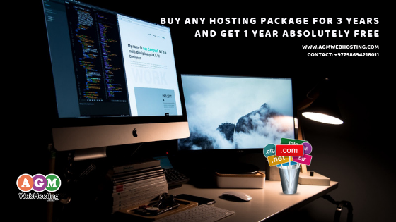 Free 1 Year Hosting on Hosting Package For 3 Years
