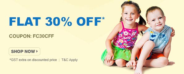 Flat 30%  Off on Kids Clothes, Footwear and Fashion accessories