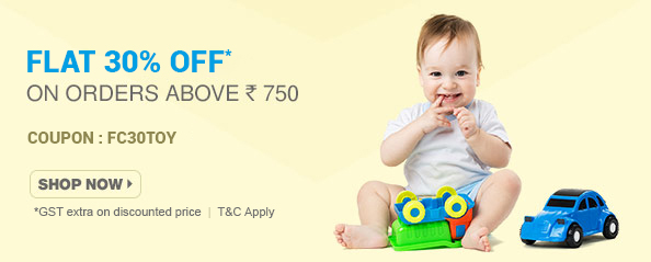 Get 30%  Discount on Baby Toys and Gaming