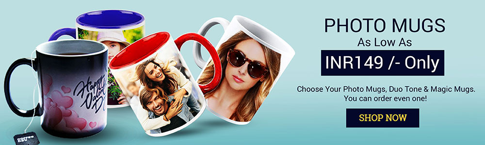 Photo Mugs starting at just ₹225