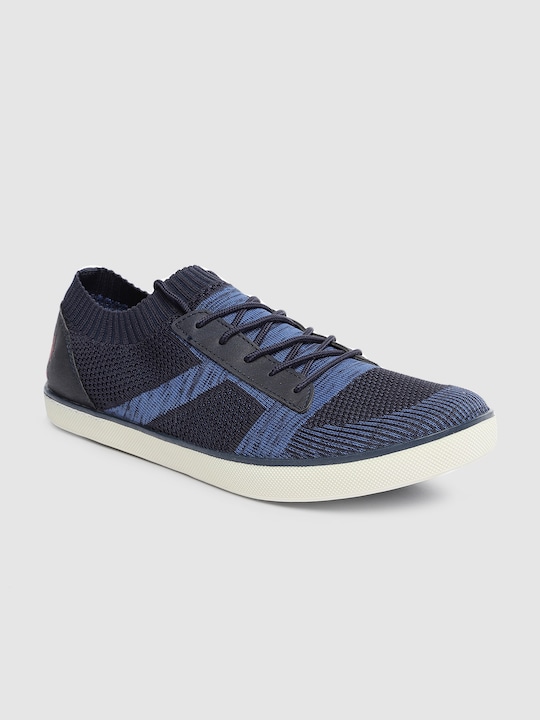 U.S. Polo Assn. - Men Blue Solid Sneakers