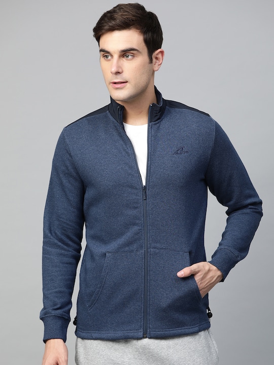 Alcis - Men Navy Blue Solid Sporty Jacket