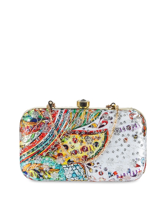 PARIZAAT BY SHADAB KHAN - Multicoloured Embroidered Clutch