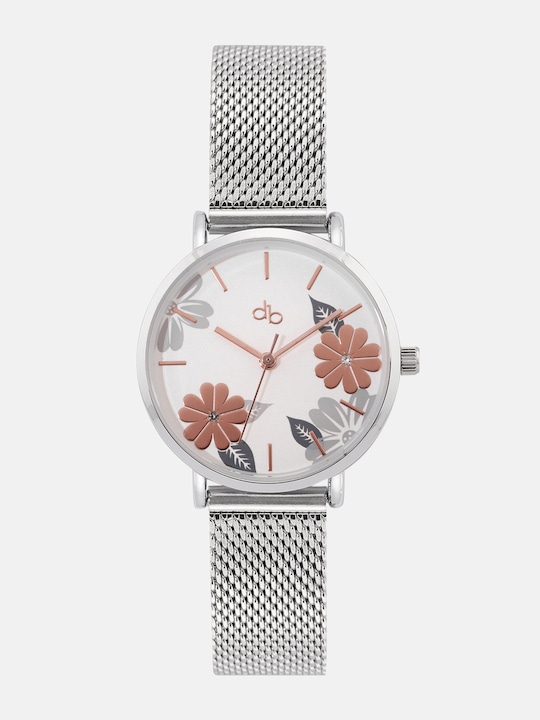 DressBerry - Women White & Silver-Toned Analogue Watch