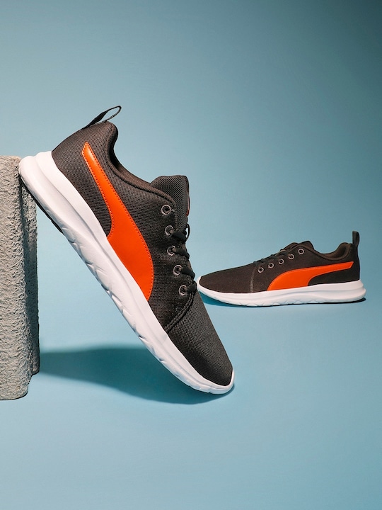 Puma - Men Grey Orange Dryflex Sneakers