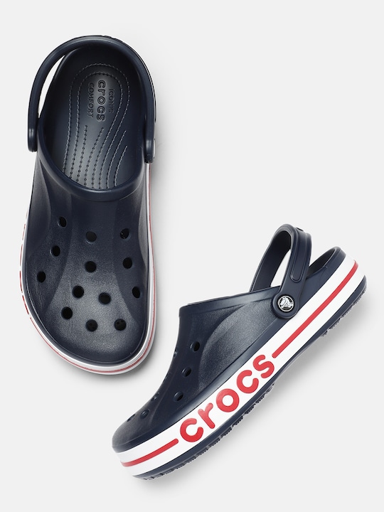 Crocs - Unisex Navy Blue Solid Bayaband Clogs