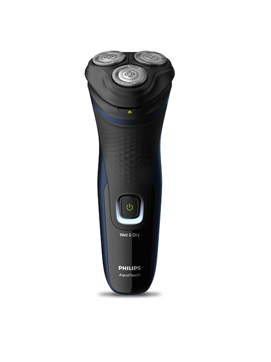 Philips - Men S1323/45 3D Pivot & Flex Heads Wet or Dry Electric Shaver - Navy & Black
