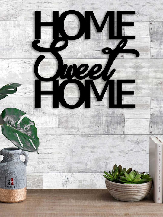 Art Street - Black Home Sweet Home Cutout Ready to Hang Home Dcor Wall Art