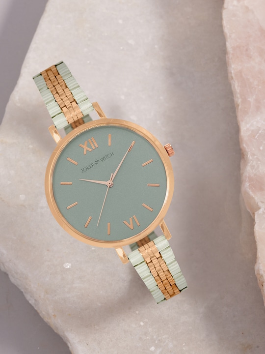 JOKER & WITCH - Women Grey & Gold-Toned Analogue Watch AMWW325