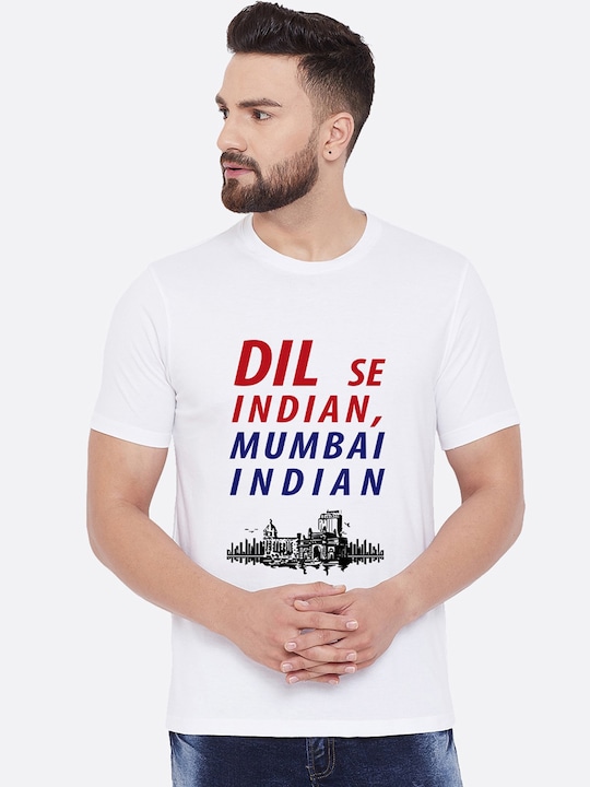 wesquare - Men White IPL Printed Round Neck T-shirt