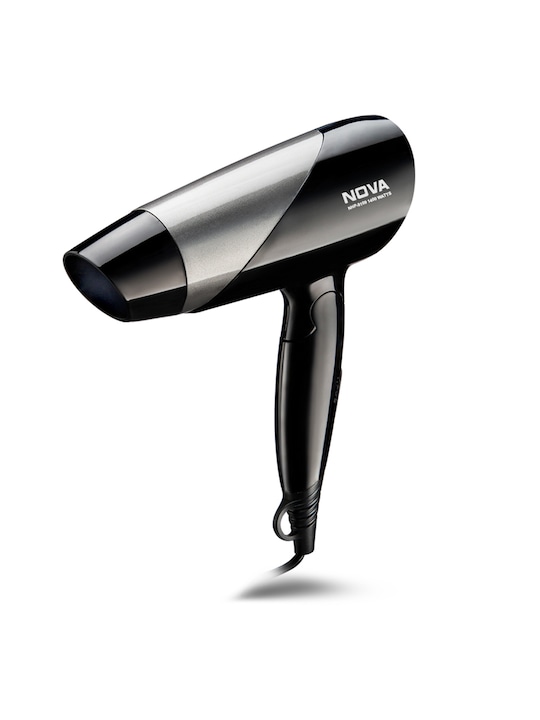 NOVA - Women Black Silky Shine 1400 W Foldable NHP 8109 Hair Dryer