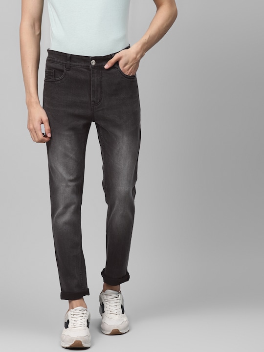 Hubberholme - Men Black Slim Fit Mid-Rise Clean Look Stretchable Jeans