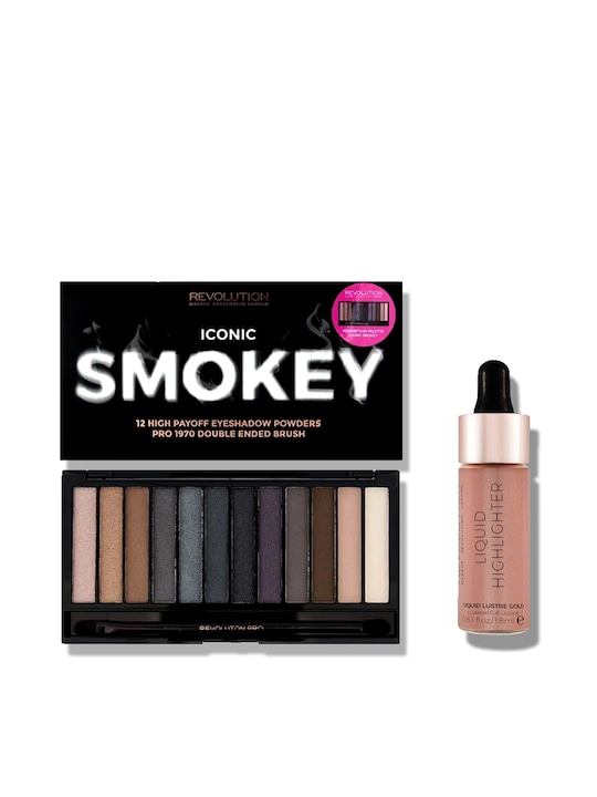 Makeup Revolution London - Set of Eyeshadow Palette & Highlighter