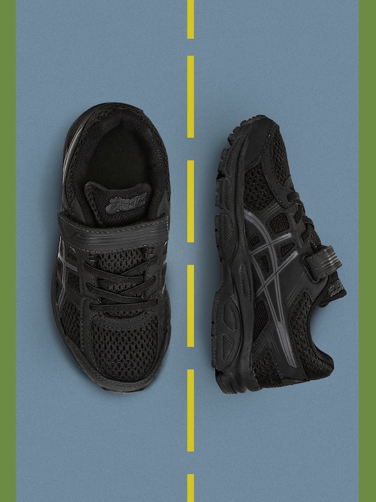 ASICS - Kids Black Running Sports Shoes