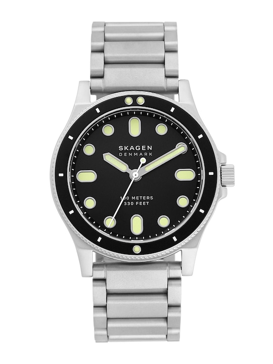 SKAGEN - Men Silver-Toned & Black Analogue Watch SKW6666