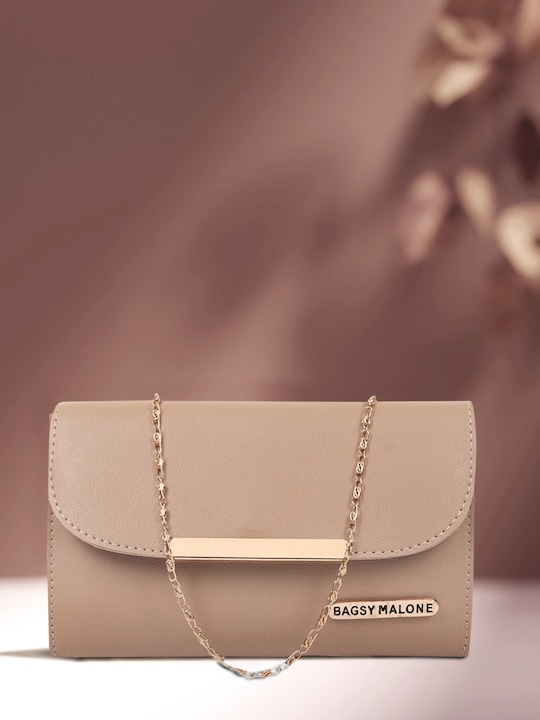 Bagsy Malone - Beige Embellished Sling Bag
