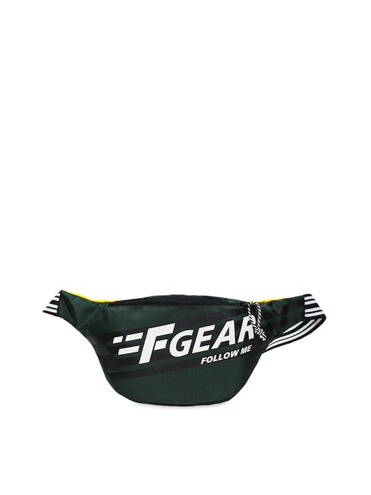 F Gear - Unisex Green & Yellow Printed Enzo Spruce Waist Pouch