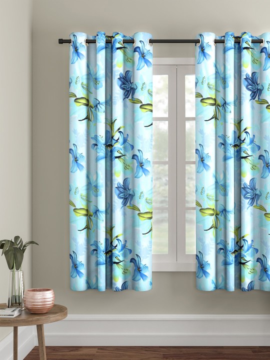 Cortina - Single Floral Printed Window Curtain