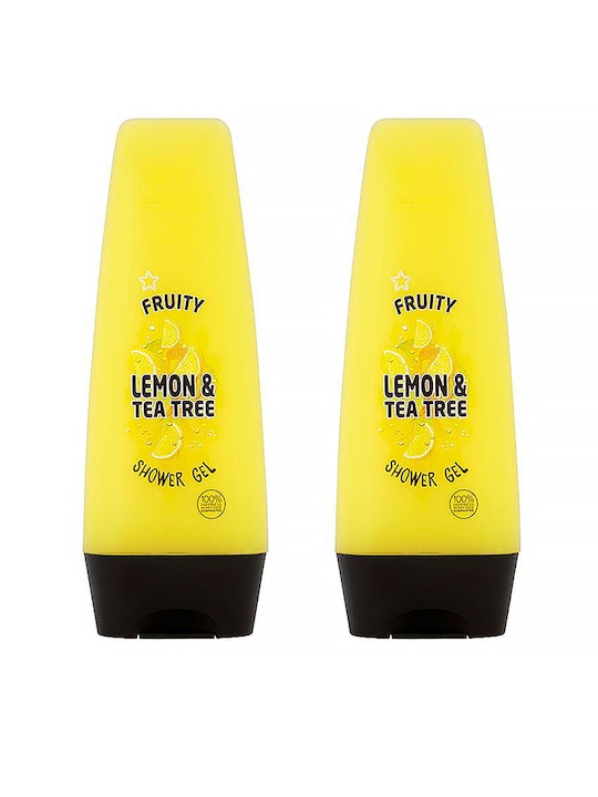 Superdrug - Fruity Set of 2 Lemon & Tea Tree Shower Gel