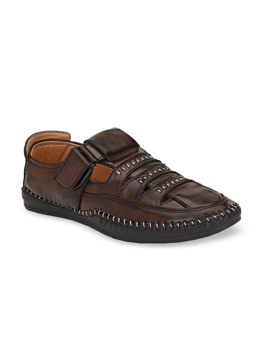 BUCIK - Men Brown Shoe-Style Sandals