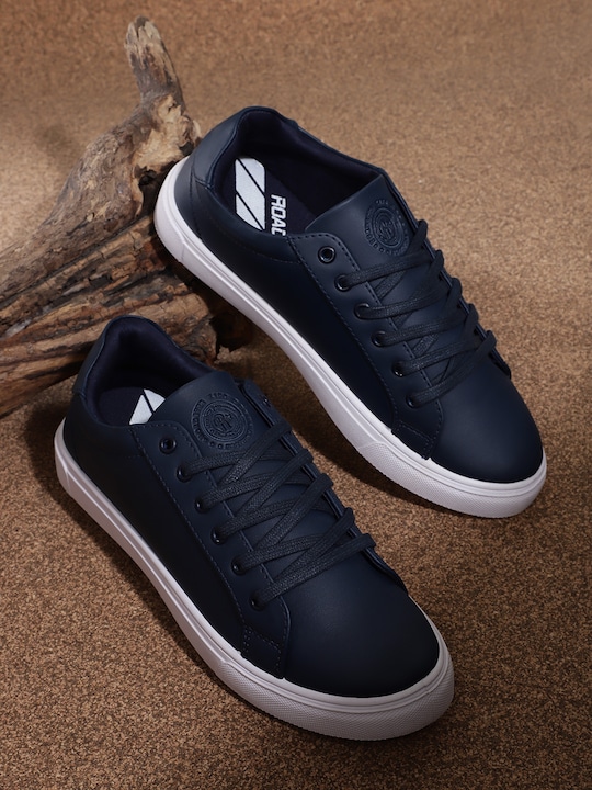 Roadster - The Lifestyle Co Men Solid Navy Blue Solid Sneakers