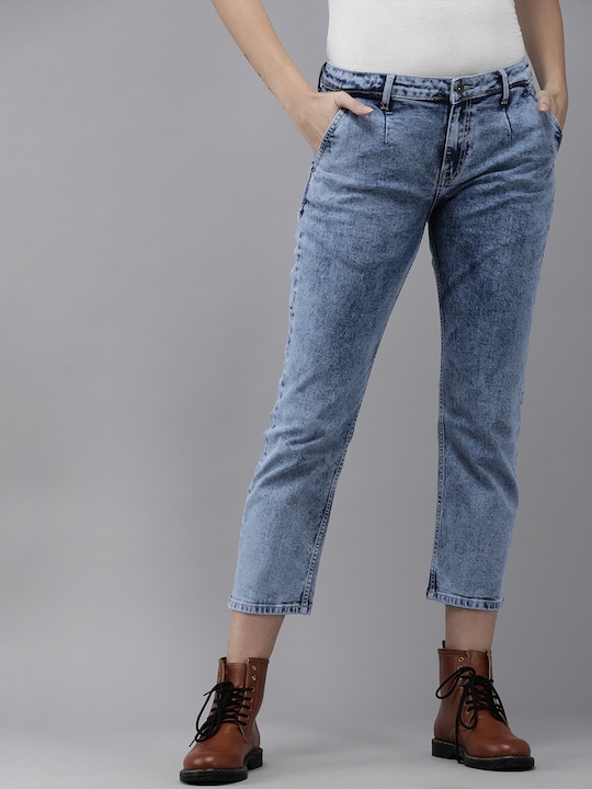 Roadster - X Discovery Adventures Women Blue Straight Fit Anti Microbial Finish Jeans