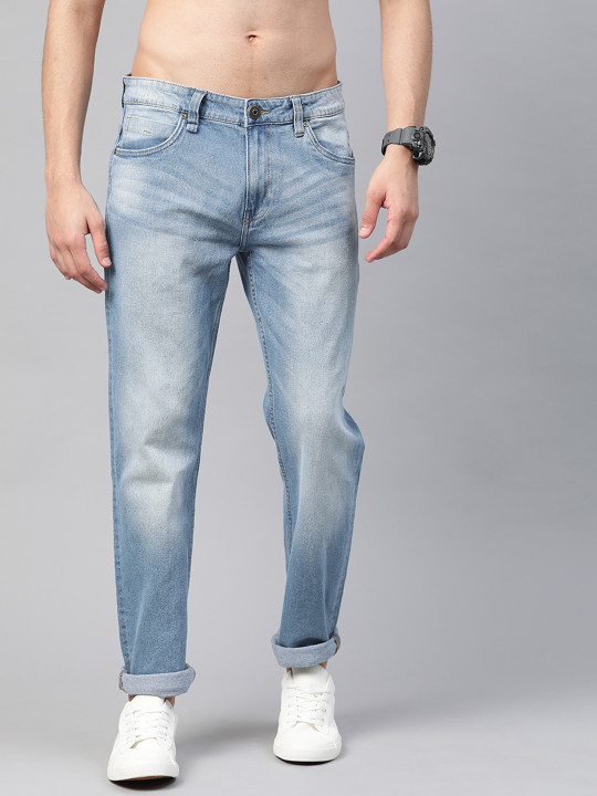 Roadster - Men Blue Slim Fit Heavy Fade Stretchable Jeans