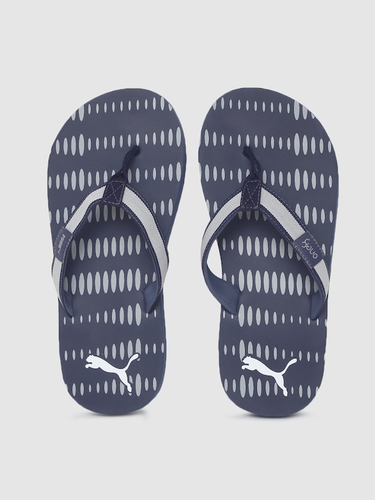 one8 x PUMA - Men Navy Blue & Grey Optimal Spellbound Thong Flip-Flops