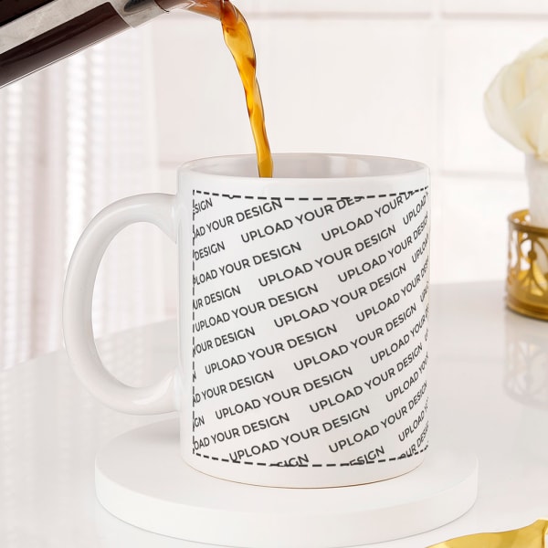 Customizable White Ceramic Mug - Customizable White Ceramic Mug