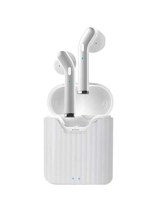 pTron - White Basspods 481 True Wireless Bluetooth Headphones